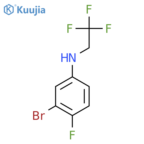 3-bromo-4-fluoro-N-(2,2,2-trifluoroethyl)aniline structure