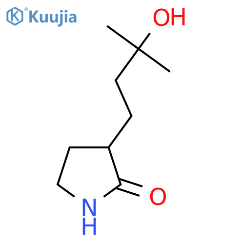 3-(3-Hydroxy-3-methylbutyl)pyrrolidin-2-one structure