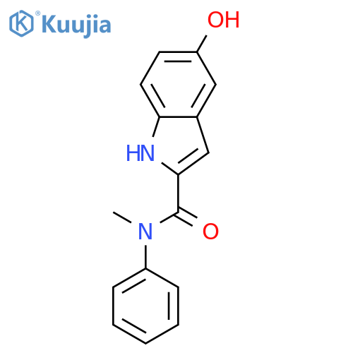 1H-Indole-2-carboxamide, 5-hydroxy-N-methyl-N-phenyl- structure