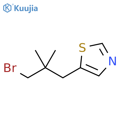 Thiazole, 5-(3-bromo-2,2-dimethylpropyl)- structure
