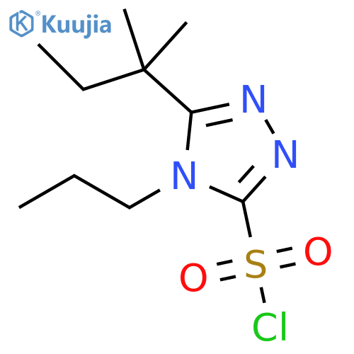 4H-1,2,4-Triazole-3-sulfonyl chloride, 5-(1,1-dimethylpropyl)-4-propyl- structure