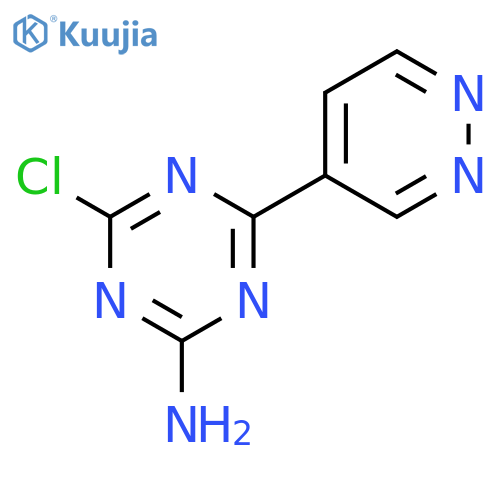 4-chloro-6-(pyridazin-4-yl)-1,3,5-triazin-2-amine structure