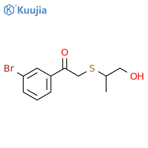 Ethanone, 1-(3-bromophenyl)-2-[(2-hydroxy-1-methylethyl)thio]- structure
