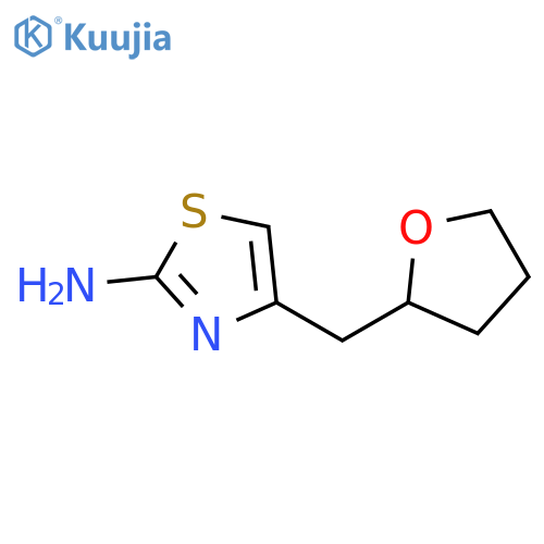4-(oxolan-2-yl)methyl-1,3-thiazol-2-amine structure