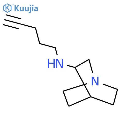 N-(pent-4-yn-1-yl)-1-azabicyclo2.2.2octan-3-amine structure
