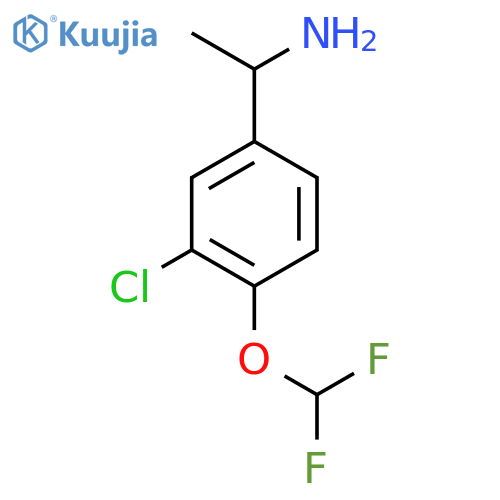 1-3-chloro-4-(difluoromethoxy)phenylethan-1-amine structure