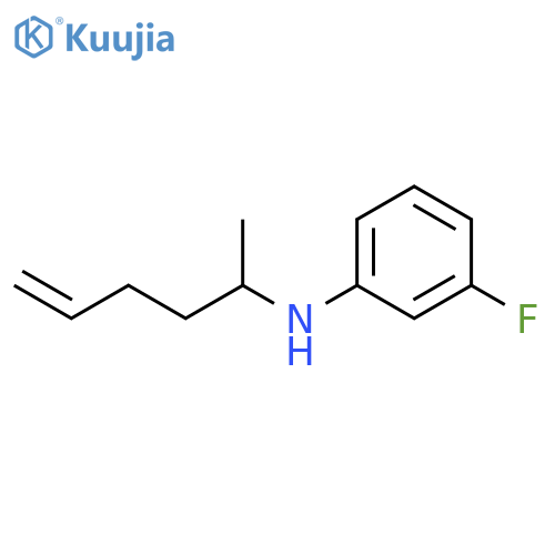 3-fluoro-N-(hex-5-en-2-yl)aniline structure