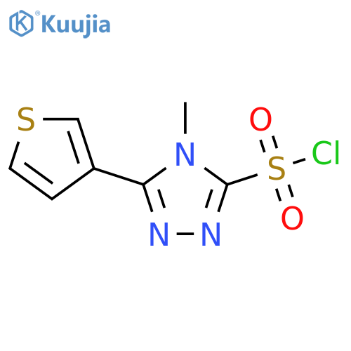 4-methyl-5-(thiophen-3-yl)-4H-1,2,4-triazole-3-sulfonyl chloride structure