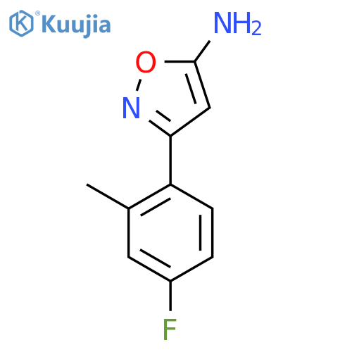 3-(4-fluoro-2-methylphenyl)-1,2-oxazol-5-amine structure