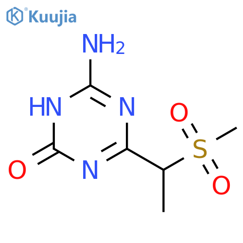 1,3,5-Triazin-2(1H)-one, 6-amino-4-[1-(methylsulfonyl)ethyl]- structure