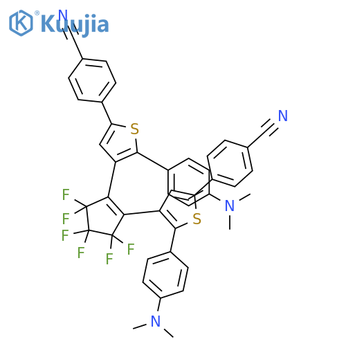 Benzonitrile, 4,4'-[(3,3,4,4,5,5-hexafluoro-1-cyclopentene-1,2-diyl)bis[5-[4-(dimethylamino)phenyl]-4,2-thiophenediyl]]bis- structure