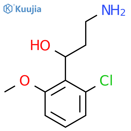 3-amino-1-(2-chloro-6-methoxyphenyl)propan-1-ol structure
