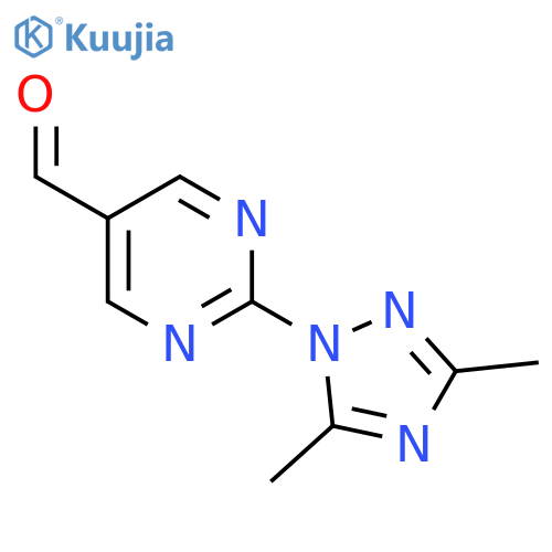 2-(Dimethyl-1h-1,2,4-triazol-1-yl)pyrimidine-5-carbaldehyde structure