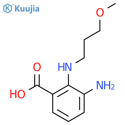 3-amino-2-(3-methoxypropyl)aminobenzoic acid structure
