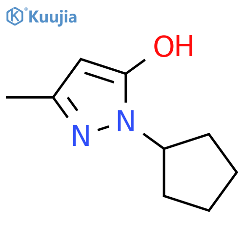 1-cyclopentyl-3-methyl-1H-pyrazol-5-ol structure