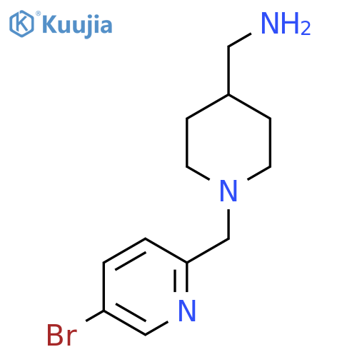 {1-[(5-Bromopyridin-2-yl)methyl]piperidin-4-yl}methanamine structure