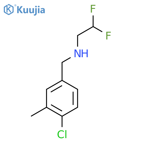 (4-chloro-3-methylphenyl)methyl(2,2-difluoroethyl)amine structure