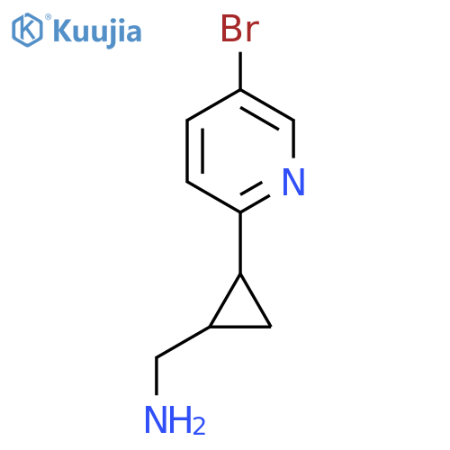 2-(5-bromopyridin-2-yl)cyclopropylmethanamine structure