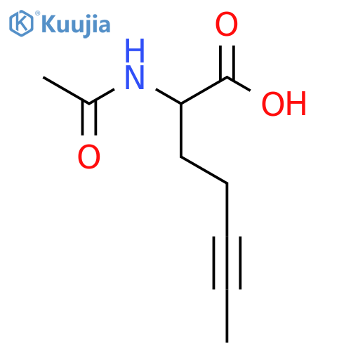 2-acetamidohept-5-ynoic acid structure
