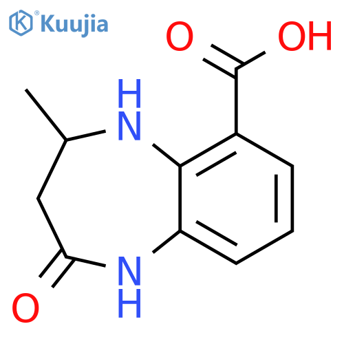 4-methyl-2-oxo-2,3,4,5-tetrahydro-1H-1,5-benzodiazepine-6-carboxylic acid structure