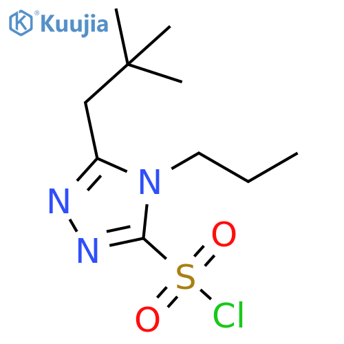 4H-1,2,4-Triazole-3-sulfonyl chloride, 5-(2,2-dimethylpropyl)-4-propyl- structure