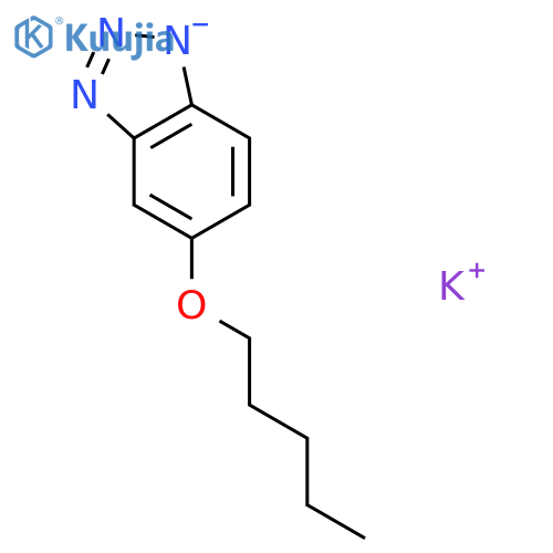 1H-Benzotriazole,6-(pentyloxy)-, potassium salt (1:1) structure