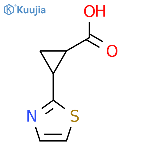 2-(1,3-thiazol-2-yl)cyclopropane-1-carboxylic acid structure