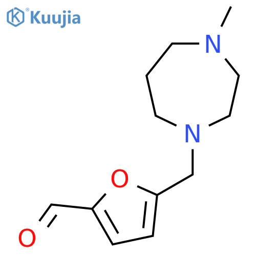 5-(4-methyl-1,4-diazepan-1-yl)methylfuran-2-carbaldehyde structure