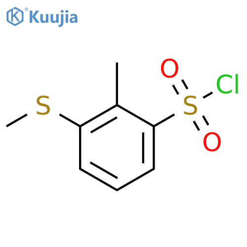 2-METHYL-3-(METHYLSULFANYL)BENZENE-1-SULFONYL CHLORIDE structure