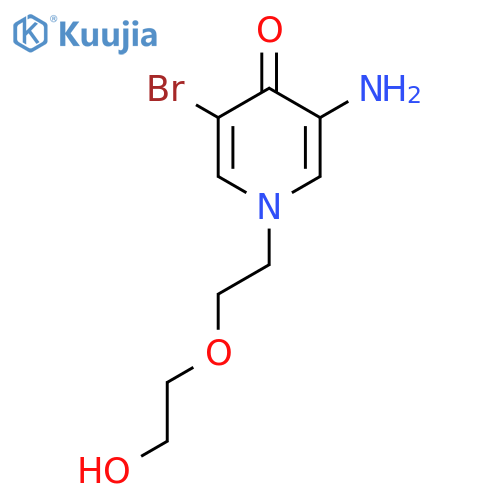 3-amino-5-bromo-1-2-(2-hydroxyethoxy)ethyl-1,4-dihydropyridin-4-one structure