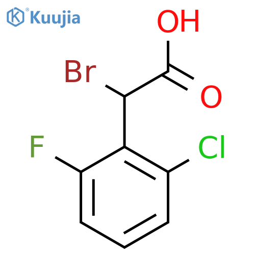 2-bromo-2-(2-chloro-6-fluorophenyl)acetic acid structure