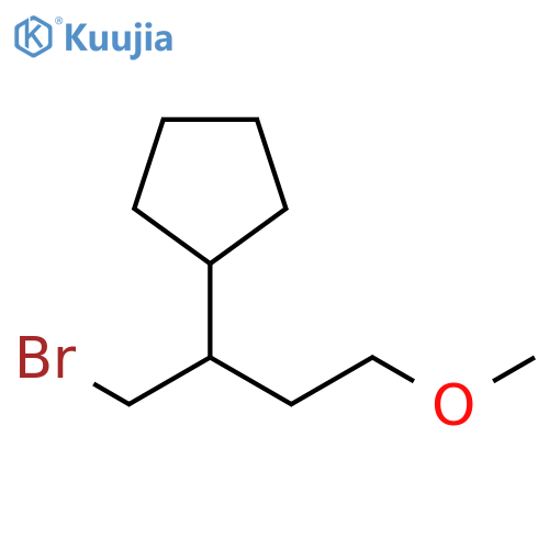 Cyclopentane, [1-(bromomethyl)-3-methoxypropyl]- structure