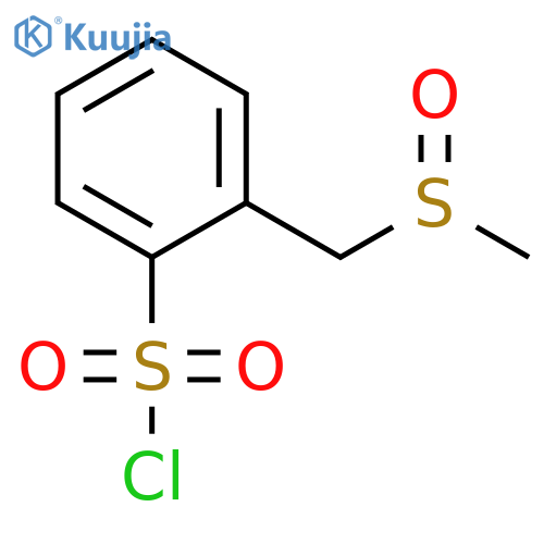 2-(METHANESULFINYLMETHYL)BENZENE-1-SULFONYL CHLORIDE structure
