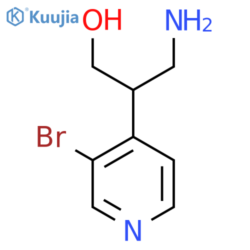 3-amino-2-(3-bromopyridin-4-yl)propan-1-ol structure