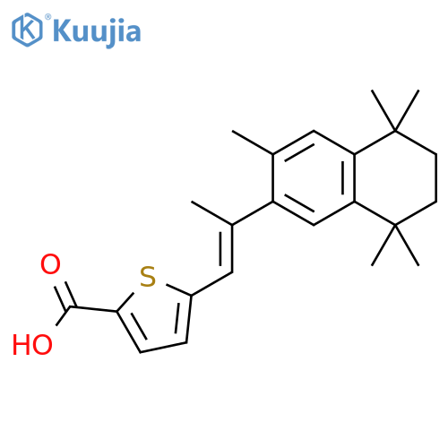 2-Thiophenecarboxylicacid,5-[(1E)-2-(5,6,7,8-tetrahydro-3,5,5,8,8-pentamethyl-2-naphthalenyl)-1-propen-1-yl]- structure