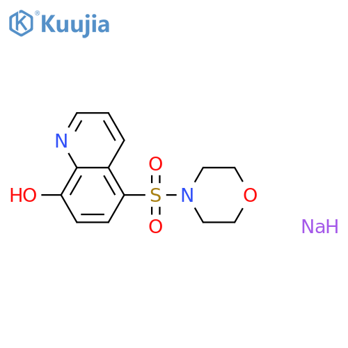 8-Quinolinol, 5-(4-morpholinylsulfonyl)-, sodium salt (1:1) structure