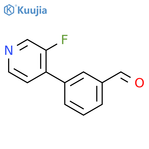 3-(3-fluoropyridin-4-yl)benzaldehyde structure