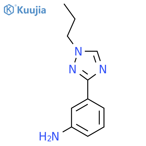3-(1-propyl-1H-1,2,4-triazol-3-yl)aniline structure