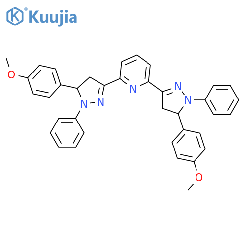 Pyridine,2,6-bis[4,5-dihydro-5-(4-methoxyphenyl)-1-phenyl-1H-pyrazol-3-yl]- structure
