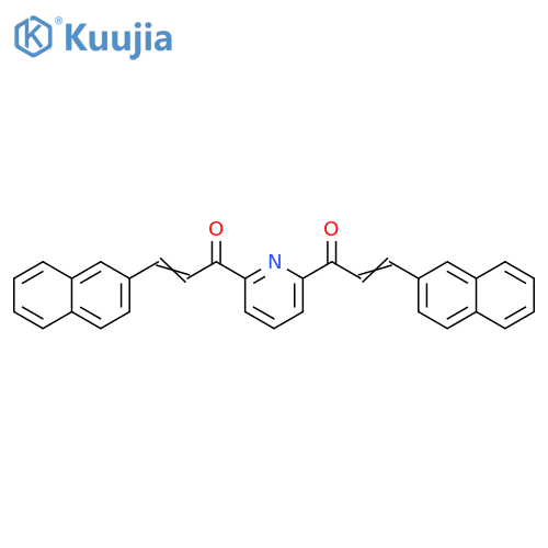2-Propen-1-one, 1,1'-(2,6-pyridinediyl)bis[3-(2-naphthalenyl)- structure