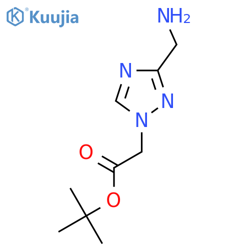 tert-butyl 2-[3-(aminomethyl)-1H-1,2,4-triazol-1-yl]acetate structure