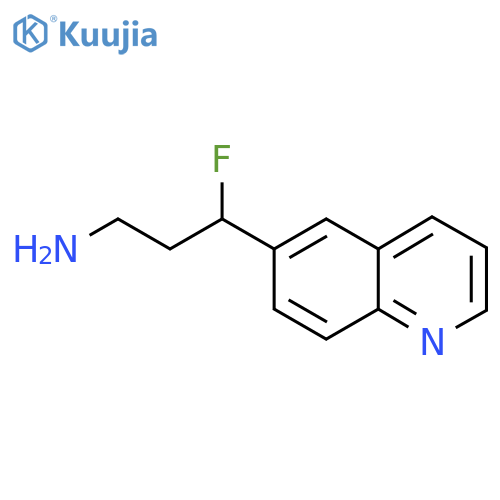 3-fluoro-3-(quinolin-6-yl)propan-1-amine structure