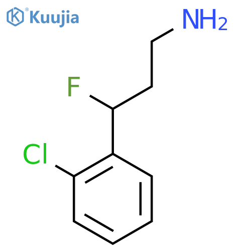 3-(2-chlorophenyl)-3-fluoropropan-1-amine structure
