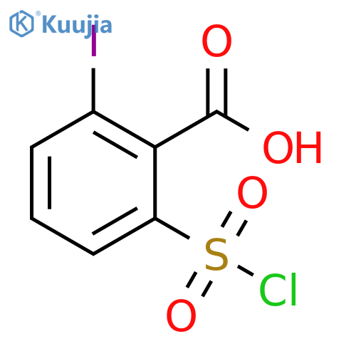 2-(chlorosulfonyl)-6-iodobenzoic acid structure