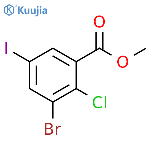 Benzoic acid, 3-bromo-2-chloro-5-iodo-, methyl ester structure