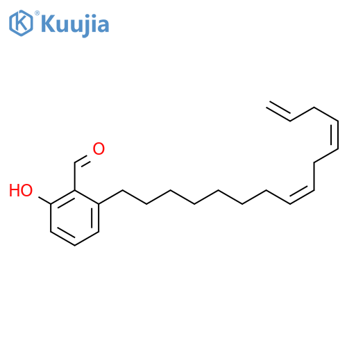 Benzaldehyde, 2-hydroxy-6-(8Z,11Z)-8,11,14-pentadecatrienyl- structure