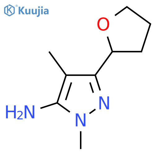 1,4-Dimethyl-3-(oxolan-2-yl)-1h-pyrazol-5-amine structure