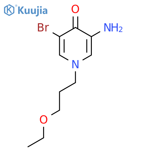 3-amino-5-bromo-1-(3-ethoxypropyl)-1,4-dihydropyridin-4-one structure