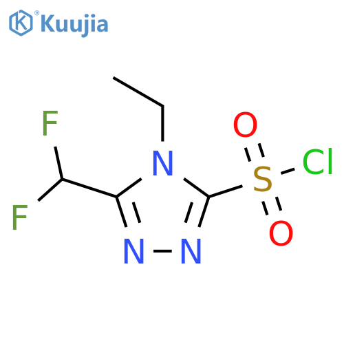 5-(difluoromethyl)-4-ethyl-4H-1,2,4-triazole-3-sulfonyl chloride structure