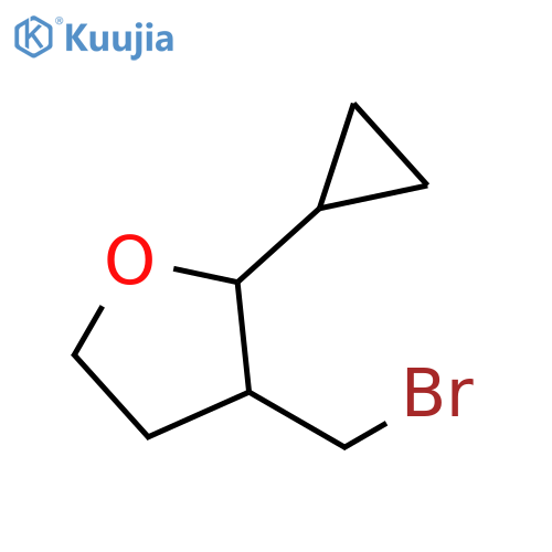 Furan, 3-(bromomethyl)-2-cyclopropyltetrahydro- structure